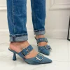 Primi Tacchi Ada - Décolleté Donna Tacco Spillo Punta JEANS Discount