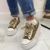 Primi Tacchi Addison - Sneakers Donna Scarpe Ginnastica Lacci Casual Comodo Leopard Clearance