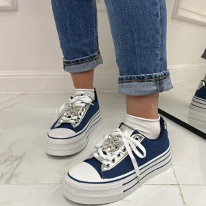 Primi Tacchi Addison - Sneakers Donna Scarpe Ginnastica Lacci Casual Comodo Jeans Hot
