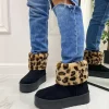 Primi Tacchi Agathe -Stivaletto Eskimo Boots Comodo Pelliccia Gomma Alta Casual Cal Discount