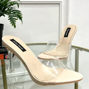 Primi Tacchi Aisha - Sandali Donna Scarpa Trasparenti Tacco Clessidra Nude New
