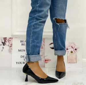 Primi Tacchi Alain - Décolleté Donna Scarpa Cinturino Tacco Spillo Vernice Elegante New