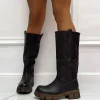 Primi Tacchi Alida - Stivale Donna Alto Punta Tonda Donna MARRONE Outlet