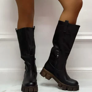 Primi Tacchi Alida - Stivale Donna Alto Punta Tonda Donna MARRONE Outlet