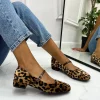 Primi Tacchi Alyssa - Scarpe Donna Ballerine Cinturino Casual Leopardato Clearance