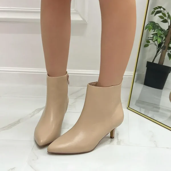 Primi Tacchi Amelie - Stivaletti Donna Tacco Basso Punta Nude Hot