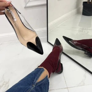 Primi Tacchi Amore - Scarpe Donna Bassa Cinturino Casual Nera Sale