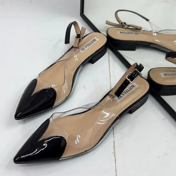 Primi Tacchi Amore - Scarpe Donna Bassa Cinturino Casual Nera Sale