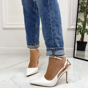 Primi Tacchi Anais - Décolleté Donna Tacco Spillo Punta Elegante Bianco Outlet