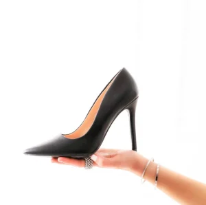 Primi Tacchi Angelica - Décolleté Donna Scarpe Tacco Spillo Punta Nero Clearance