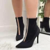 Primi Tacchi Annabelle - Stivaletto Donna Punta Tacco Casual Elegante Nero Outlet