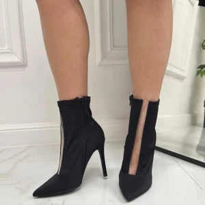 Primi Tacchi Annabelle - Stivaletto Donna Punta Tacco Casual Elegante Nero Outlet