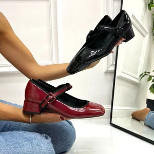Primi Tacchi Annalisa - Décolleté Donna Scarpa Cinturino Tacco Quadrato Elegante Ne Hot