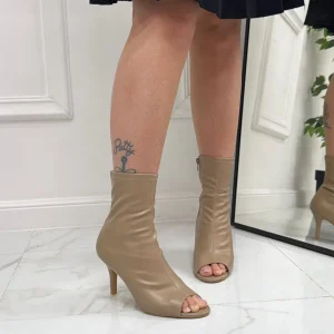 Primi Tacchi Anthea - Stivaletti Donna Punta Tacco Casual Elegante Khaki Discount
