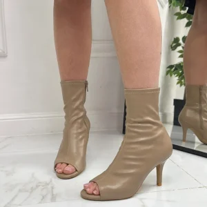 Primi Tacchi Anthea - Stivaletti Donna Punta Tacco Casual Elegante Khaki Discount