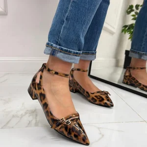 Primi Tacchi Ariane - Décolleté Donna Punta Tacco Basso Quadrato Leopardato Outlet