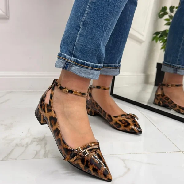 Primi Tacchi Ariane - Décolleté Donna Punta Tacco Basso Quadrato Leopardato Outlet