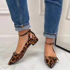 Primi Tacchi Ariane - Décolleté Donna Punta Tacco Basso Quadrato Leopardato Outlet