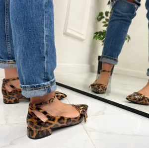 Primi Tacchi Ariane - Décolleté Donna Punta Tacco Basso Quadrato Leopardato Outlet