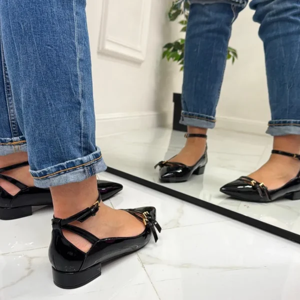 Primi Tacchi Ariane - Décolleté Donna Punta Tacco Basso Quadrato NERO Clearance