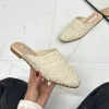 Primi Tacchi Armonia - Sabot Pantofolina Donna Punta Strass Tallone Scoperto Beige Discount