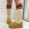 Primi Tacchi Asia - Stivaletto Eskimo Boots Calzino Alto Gomma Cuoio Fashion