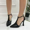 Primi Tacchi Aurora - Décolleté Donna Tacco Quadrato Punta Cinturino Nero Outlet