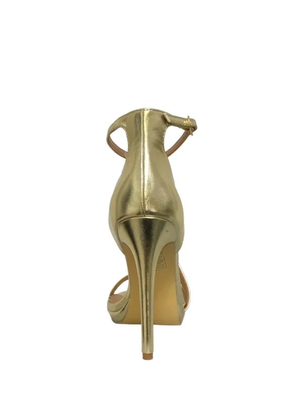 Primi Tacchi Azzurra - Sandali Donna Tacco Spillo Cinturino Plateau Oro Online