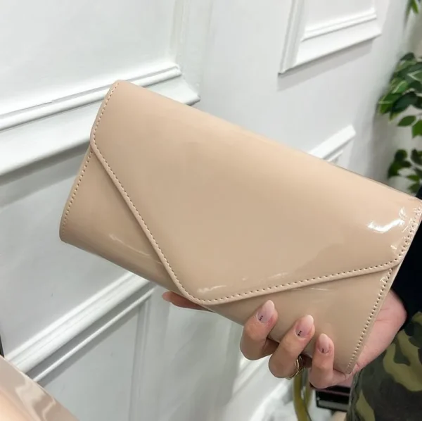 Primi Tacchi Bahamas - Pochette Borsa Donna Rigida Vernice Clip Tracolla Elegante N Clearance