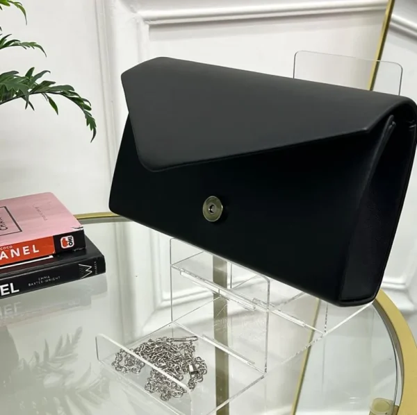 Primi Tacchi Belgio - Pochette Borsa Donna Rigida Clip Tracolla Elegante Nero Bianc Online