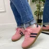 Primi Tacchi Bellamy - Sneakers Donna Scarpe Ginnastica Lacci Casual Comodo Rosa New