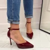 Primi Tacchi Belle - Décolleté Donna Tacco A Spillo Punta Vernice Elegante Bordeaux Discount