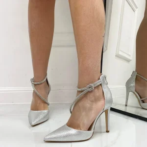Primi Tacchi Bertha - Décolleté Donna Tacco Spillo Punta Argento New