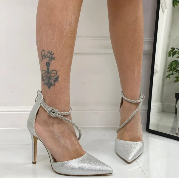 Primi Tacchi Bertha - Décolleté Donna Tacco Spillo Punta Argento New