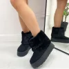 Primi Tacchi Betty -Stivaletto Eskimo Boots Comodo Pelliccia Gomma Alta Casual Cald New