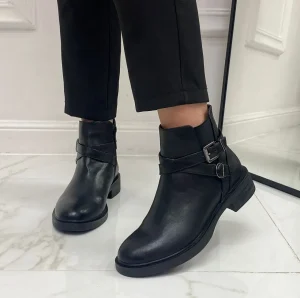Primi Tacchi Bianca - Stivaletto Donna Scarpa Basso Casual Nero Hot