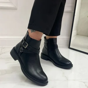 Primi Tacchi Bianca - Stivaletto Donna Scarpa Basso Casual Nero Hot