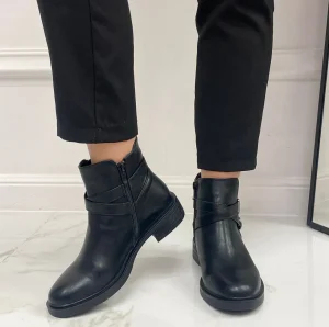 Primi Tacchi Bianca - Stivaletto Donna Scarpa Basso Casual Nero Hot