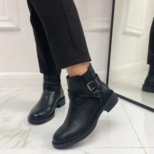 Primi Tacchi Bianca - Stivaletto Donna Scarpa Basso Casual Nero Hot