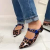 Primi Tacchi Birk - Sabot Pantofolina Donna Punta Tallone Scoperto Leopard-blu Outlet