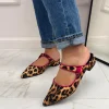 Primi Tacchi Birk - Sabot Pantofolina Donna Punta Tallone Scoperto LEOPARD-FUCSIA Discount