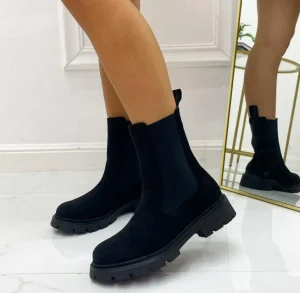 Primi Tacchi Boston - Stivaletto Donna Scarpa Basso Casual Comodo Nero Best