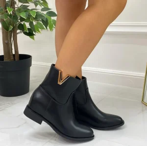 Primi Tacchi Chloe - Stivaletto Donna Rialzo Interno Casual Comodo Nero Best