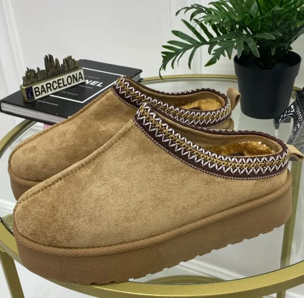 Primi Tacchi Clary - Stivaletto Donna Scarpa Pelliccia Gomma Alta Casual Caldo Cuoi Sale