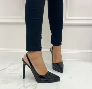 Primi Tacchi Clio - Décolleté Donna Tacco Spillo Punta Nero Outlet