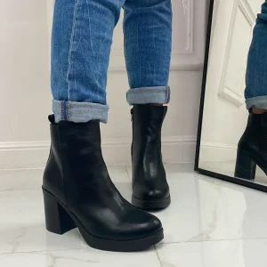 Primi Tacchi Dalila - Stivaletto Donna Scarpa Tacco Quadrato Casual Comodo NERO New