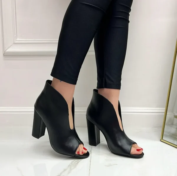 Primi Tacchi Debby - Scarpa Donna Stivaletto Tacco Quadrato Nero Best