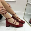 Primi Tacchi Delia - Décolleté Donna Punta Tacco Basso Quadrato Lucido Bordeaux Sale