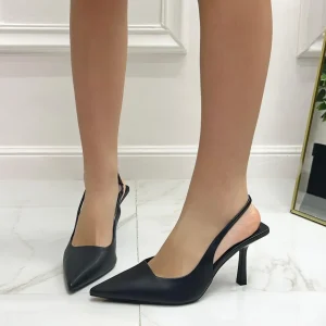 Primi Tacchi Deni - Décolleté Donna Tacco Spillo Punta Nero Clearance