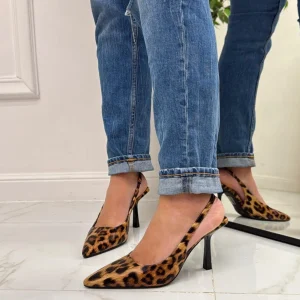 Primi Tacchi Deni - Décolleté Donna Tacco Spillo Punta LEOPARDATO Hot